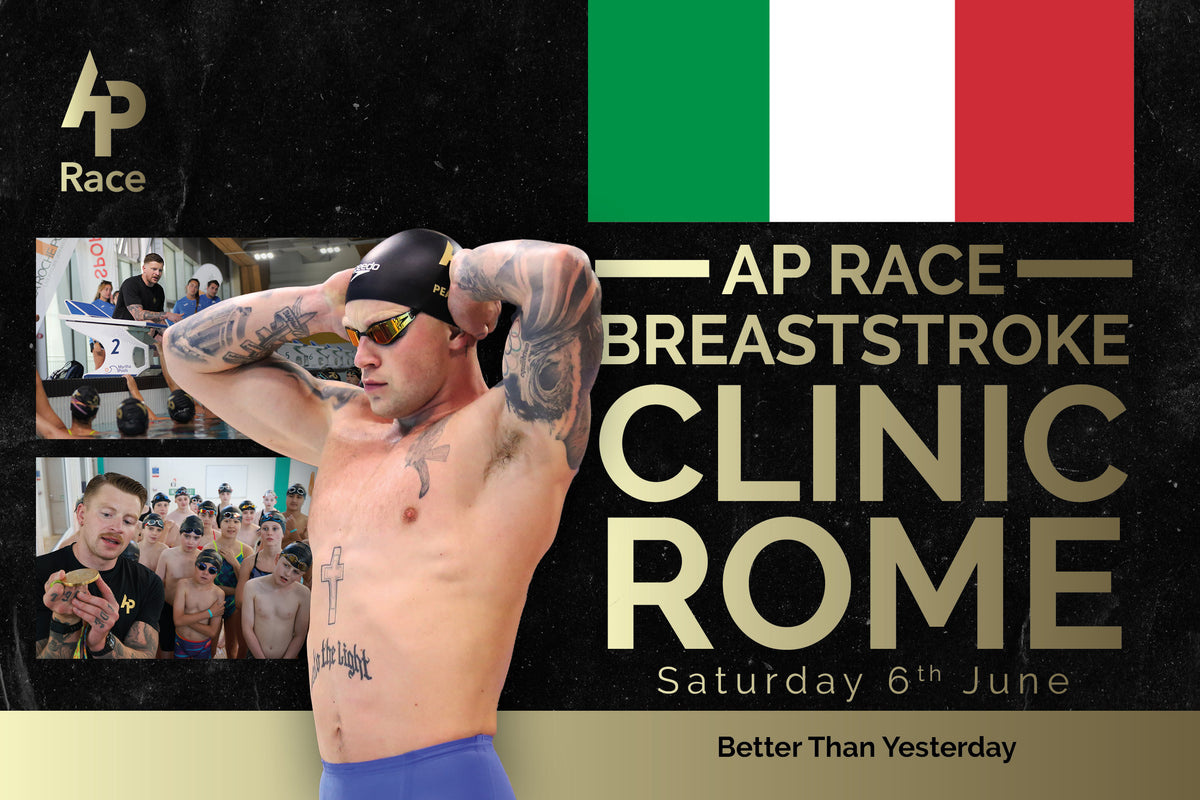 Ap Rac4e Poster AP Race Clinics 2026 | Elite Swimming Clinics with Olympic Champions